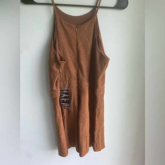 Burnt Orange Suede Romper - Picture 2 of 3